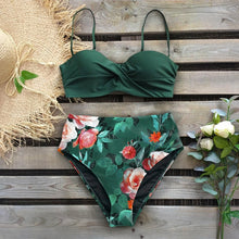 Load image into Gallery viewer, Sexy 2020 Bikini Swimsuit Women Swimwear Push Up Bikinis Set Leaf Print Female High Waist Swimming Suits for Bathing Suit