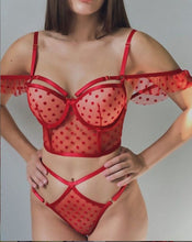 Load image into Gallery viewer, 2PCS Bikini Cover Up Beachwer Sexy Women  Lace Babydoll Underwear Nightwear Sleepwear G-string Set NEW
